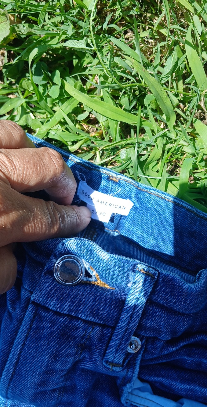 Good American High Rise Blue Straight-Leg Jeans 2/26 - Picture 3 of 5